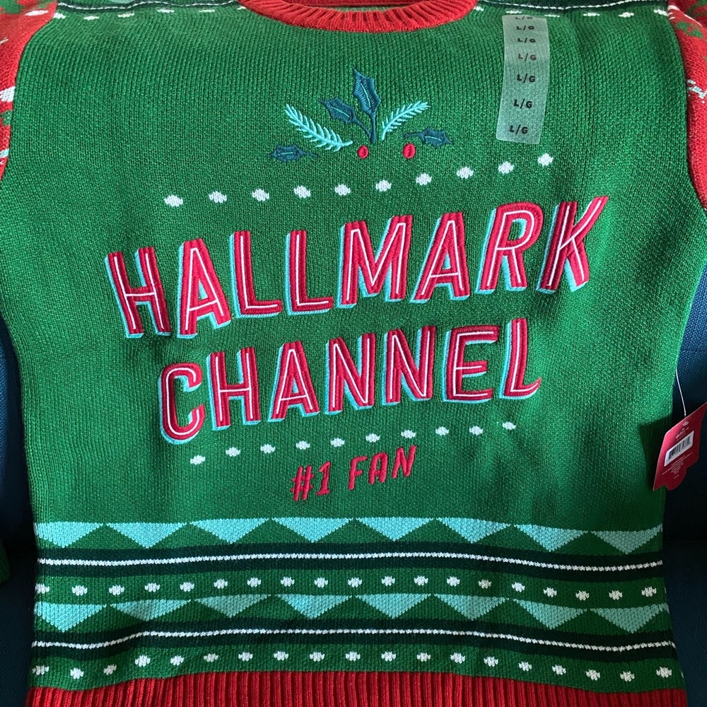 NWT Hallmark Channel #1 Fan ugly Christmas sweater